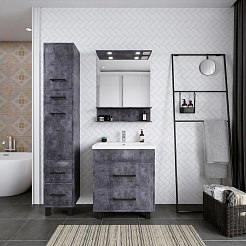 Бриклаер Мебель для ванной Чили 70 цемент – фотография-2
